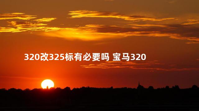 320改325标有必要吗 宝马320改325车标